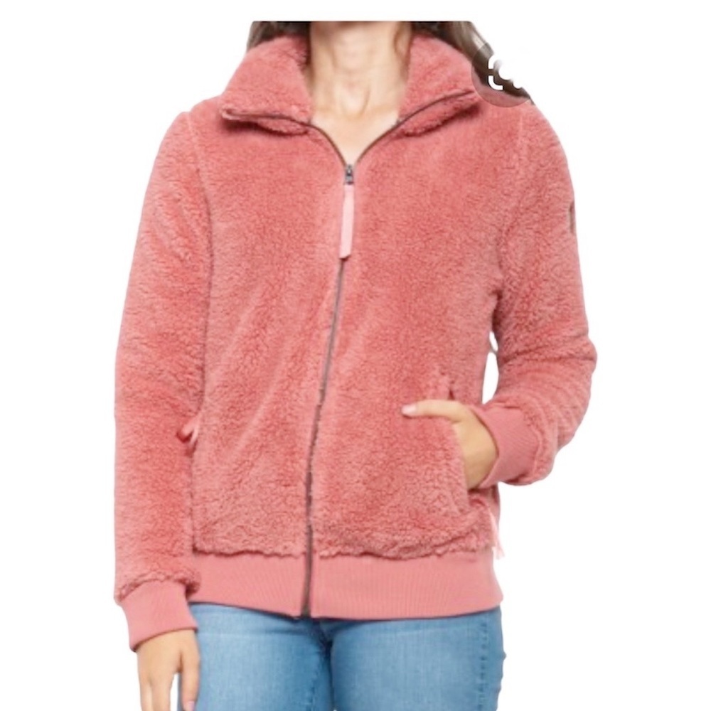 Free Country Plush faux fur jacket pink large